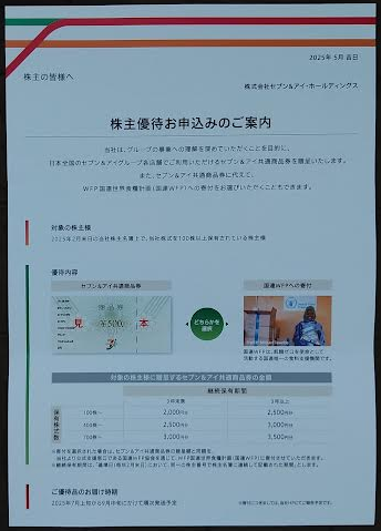 セブン＆アイ・ホールディングスの株主優待