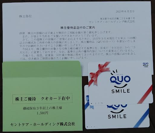 セントケアホールディングの株主優待